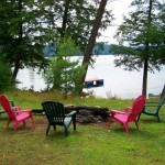 Lakeside fire pit