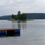 Swim raft. Uninhabited island to explore