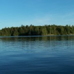One of several islands across the lake from the cottage.