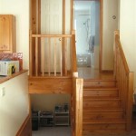 Pine stairs to bedrooms, bath and basement. Pine stairs to bedrooms, bath and basement.