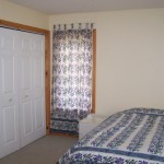 Master bedroom. Queen bed. Lots of closet space.