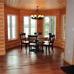 Dining alcove overlooks lake