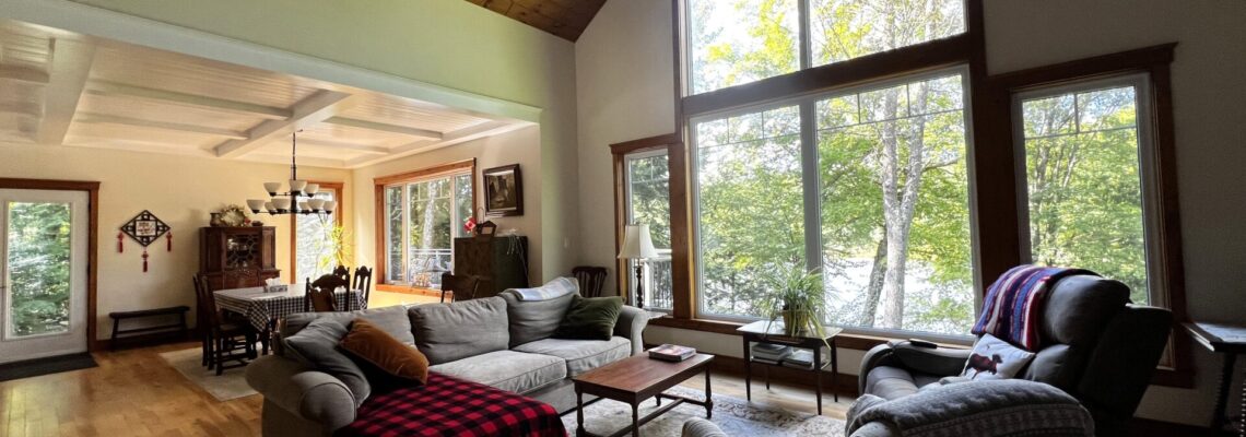 Open concept with main and kids' dining tables