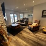 lower level rec room with walkout