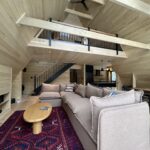 Great Room. Wood stove and TV