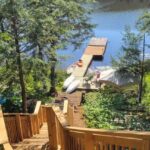 Safe staircase to the lake