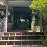 A few short steps to front entrance