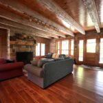 Warm wood. Step out to the lake from the family room
