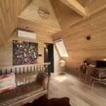 Loft: a sitting room with work space